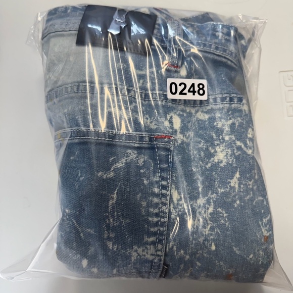 Makobi Jeans Mens 46 Blue Skinny Moto Distressed High Rise Stretch - Picture 13 of 13